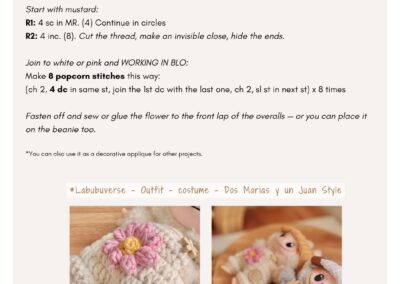 Labubu crochet outfit - free pattern page 5